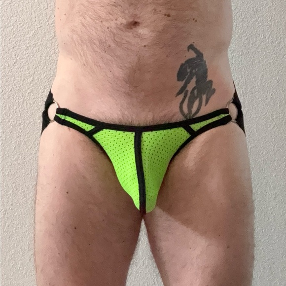 rave Other - Breedwell Mesh Jockstrap, Neon Green and Black, L